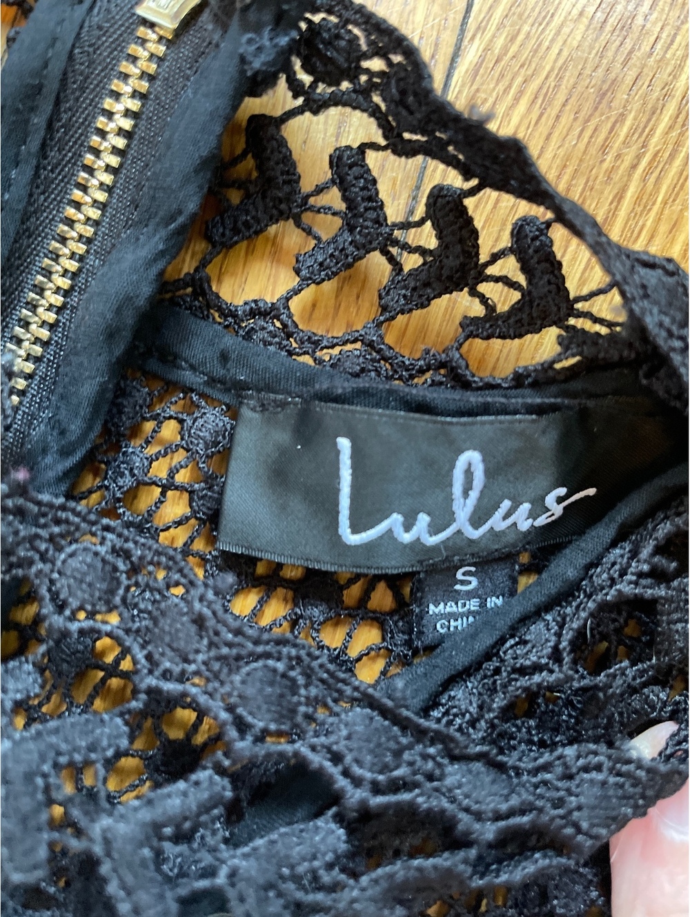 Lulus Name of Love Black Lace Dress Crochet Mini Sleeveless Tiered Ruffle Small - Picture 3 of 7